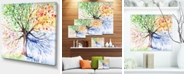 Design Art Designart Four Seasons Tree Floral Art Canvas Print - 20" X 12"